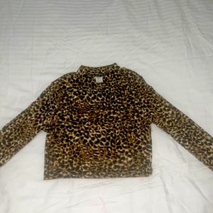 Shein Teen Long sleeve cheetah top